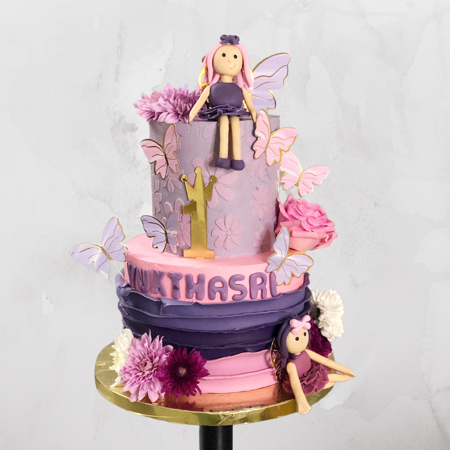 Butterfly Doll Birthday Cake for Girls ? Custom Handmade